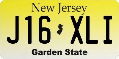 NJ license plate J16XLI