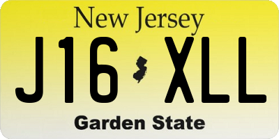 NJ license plate J16XLL