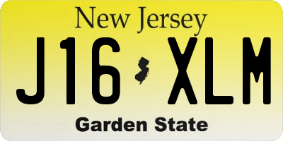 NJ license plate J16XLM