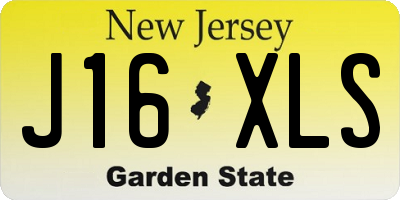 NJ license plate J16XLS