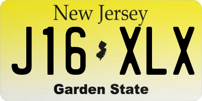 NJ license plate J16XLX