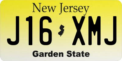 NJ license plate J16XMJ