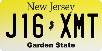 NJ license plate J16XMT