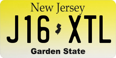 NJ license plate J16XTL