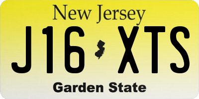NJ license plate J16XTS