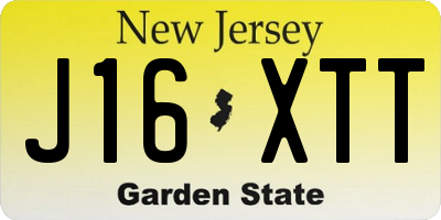 NJ license plate J16XTT