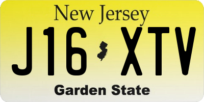 NJ license plate J16XTV