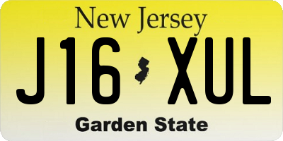 NJ license plate J16XUL