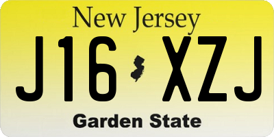 NJ license plate J16XZJ
