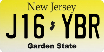 NJ license plate J16YBR
