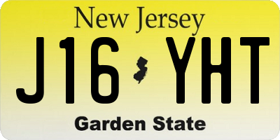NJ license plate J16YHT