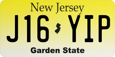NJ license plate J16YIP