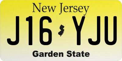 NJ license plate J16YJU