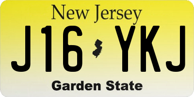 NJ license plate J16YKJ