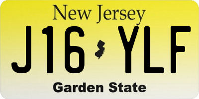 NJ license plate J16YLF