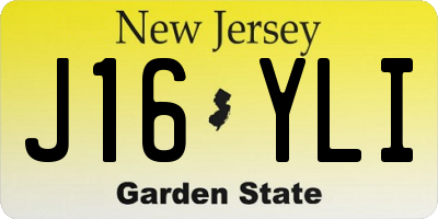 NJ license plate J16YLI
