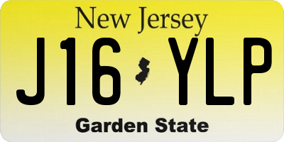 NJ license plate J16YLP