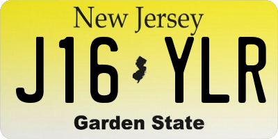 NJ license plate J16YLR