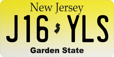 NJ license plate J16YLS