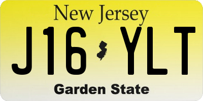 NJ license plate J16YLT