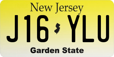 NJ license plate J16YLU