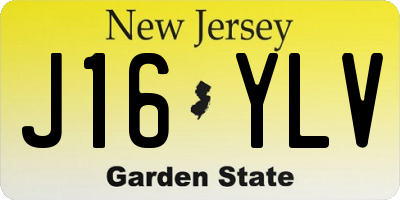 NJ license plate J16YLV