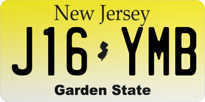 NJ license plate J16YMB