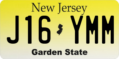 NJ license plate J16YMM