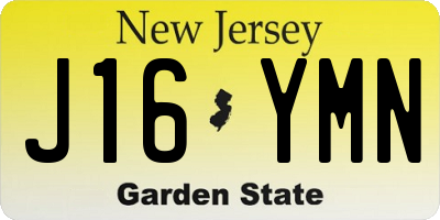 NJ license plate J16YMN