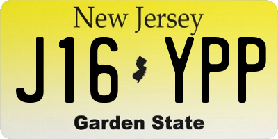 NJ license plate J16YPP