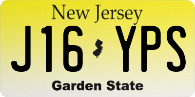 NJ license plate J16YPS