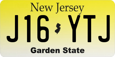 NJ license plate J16YTJ