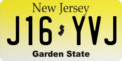 NJ license plate J16YVJ