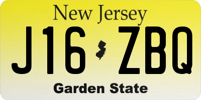 NJ license plate J16ZBQ