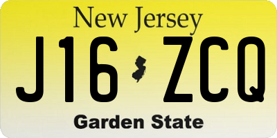 NJ license plate J16ZCQ