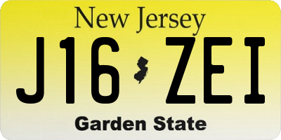 NJ license plate J16ZEI