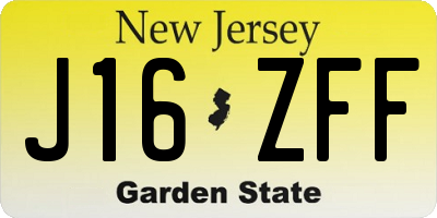 NJ license plate J16ZFF