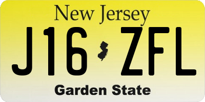 NJ license plate J16ZFL