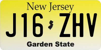 NJ license plate J16ZHV