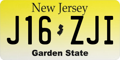 NJ license plate J16ZJI