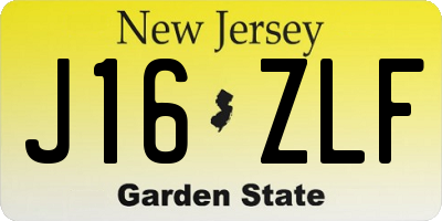 NJ license plate J16ZLF