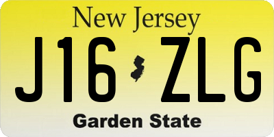 NJ license plate J16ZLG