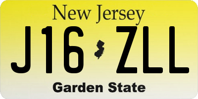 NJ license plate J16ZLL