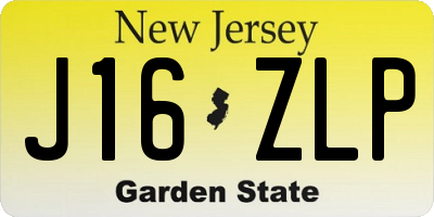 NJ license plate J16ZLP