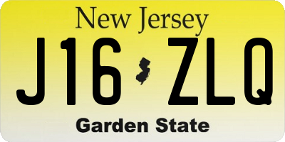 NJ license plate J16ZLQ