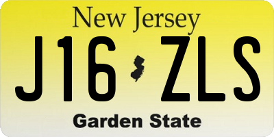 NJ license plate J16ZLS