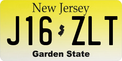 NJ license plate J16ZLT