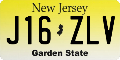 NJ license plate J16ZLV