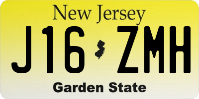 NJ license plate J16ZMH