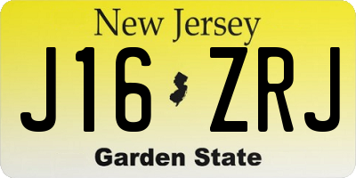 NJ license plate J16ZRJ